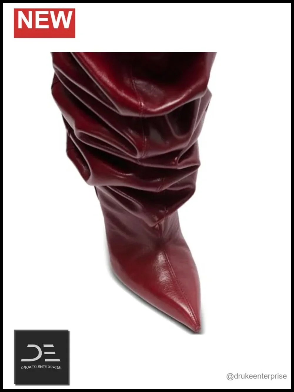 Wedge Heel Ruched Over the Knee Boots for Women Wide Calf Pointed Toe